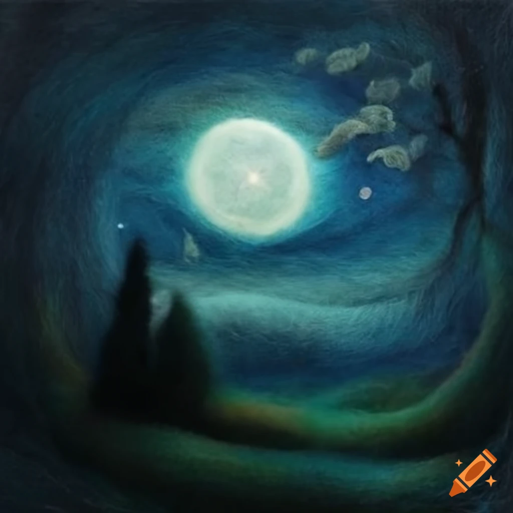 Felted Wool Moonlit Glade felted-wool-moonlit-glade