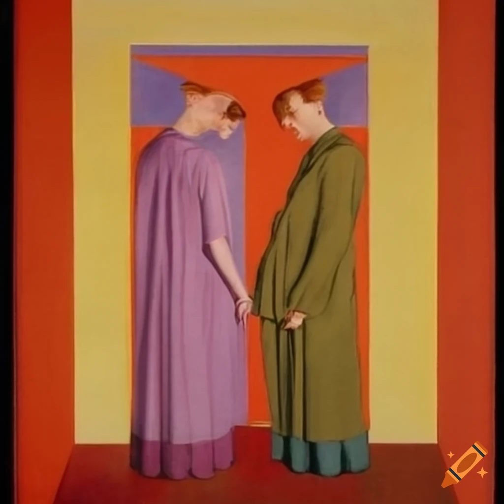 brightly colored circus tent painting by George Tooker