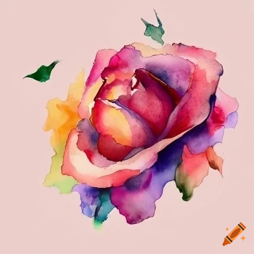 Pastel rose flowers, watercolor painting style, 8k on Craiyon