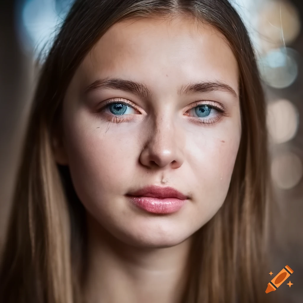 Close Up Portrait Of A Beautiful Russian Girl On Craiyon