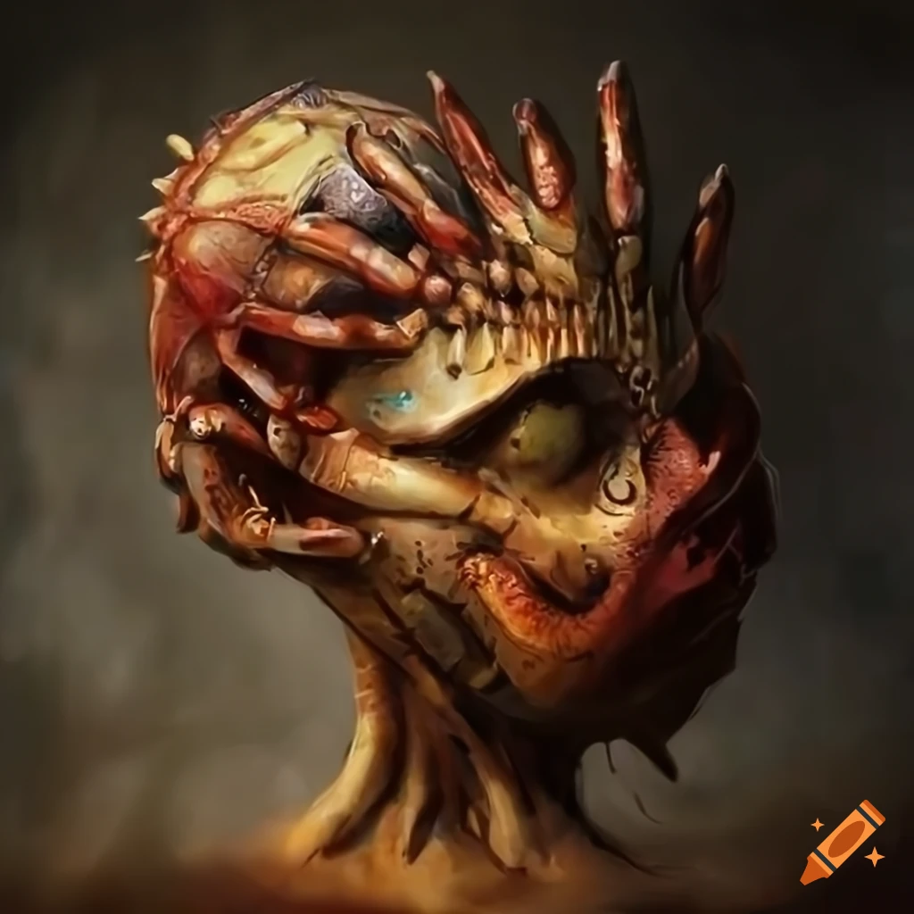 artwork of a fantasy crab with a jaw spirit