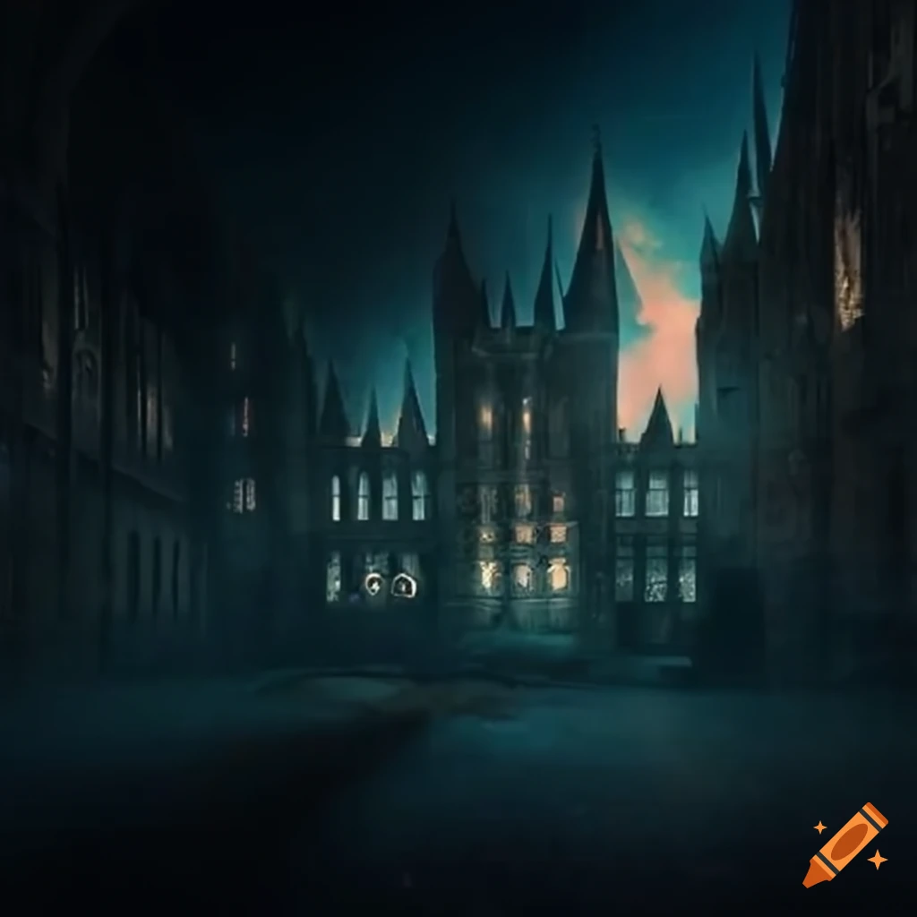 Hogwarts castle in ruins