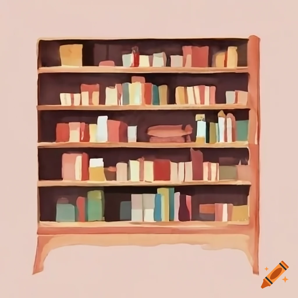 stylish bookshelf in a room