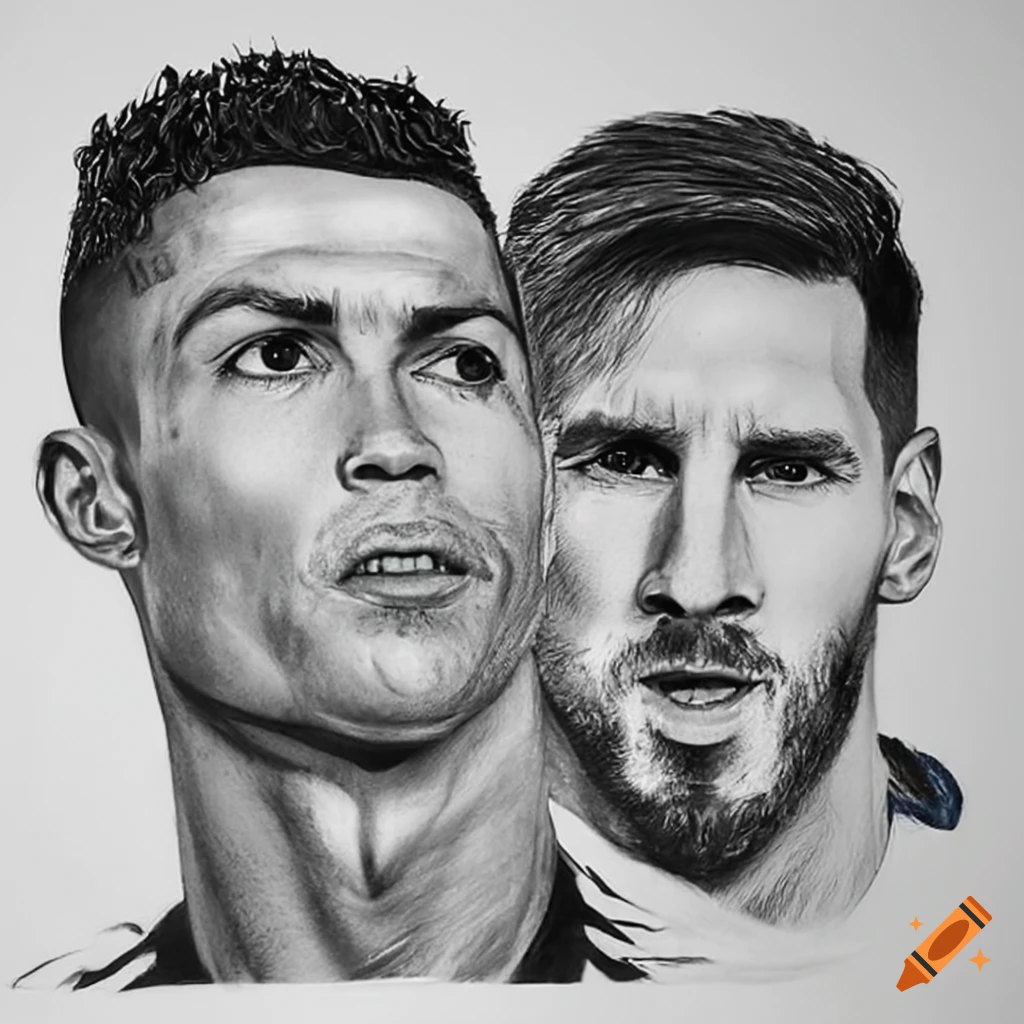 Realistic drawing of Cristiano Ronaldo , me , pencil on canson , 2021 :  r/Art