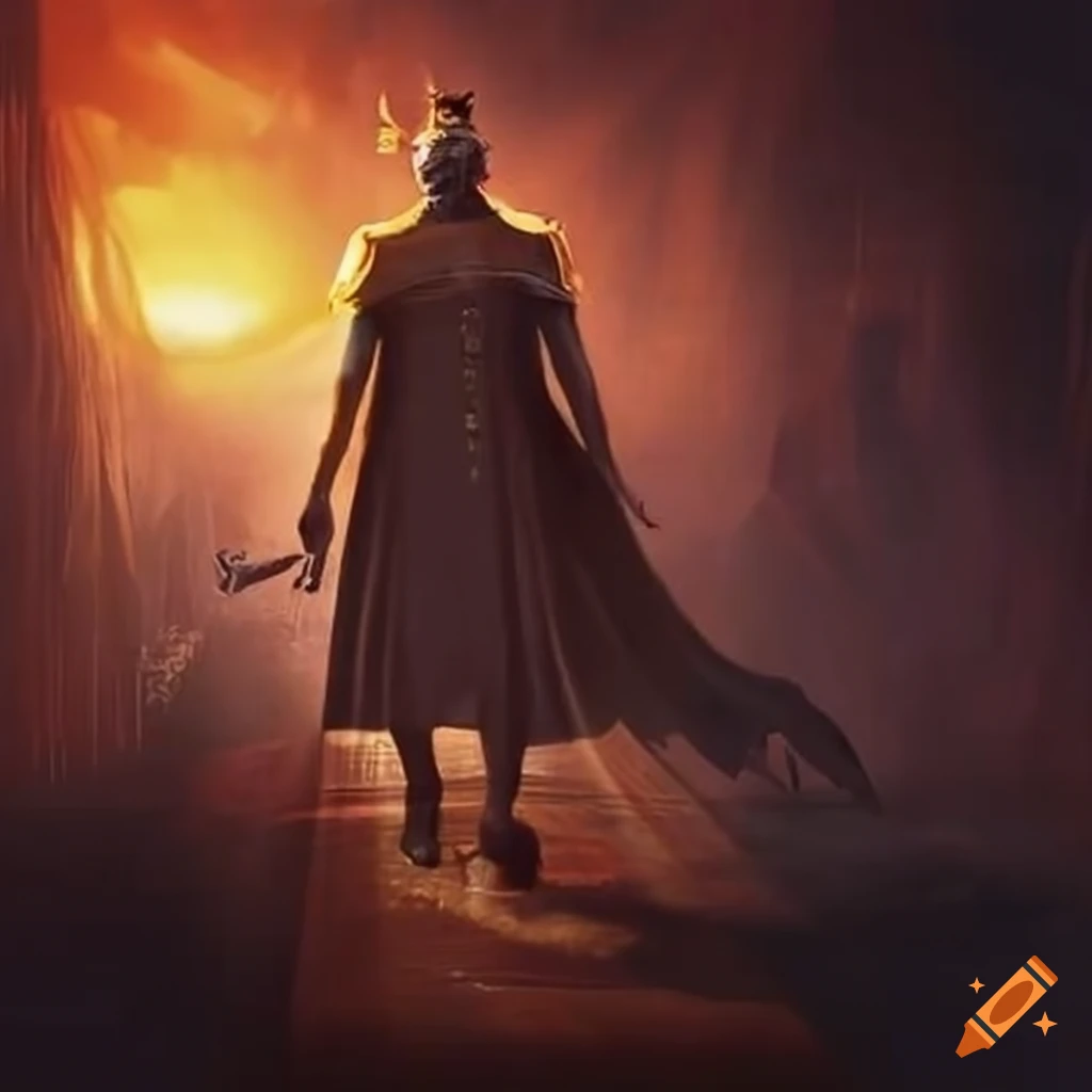 Cool king walking away