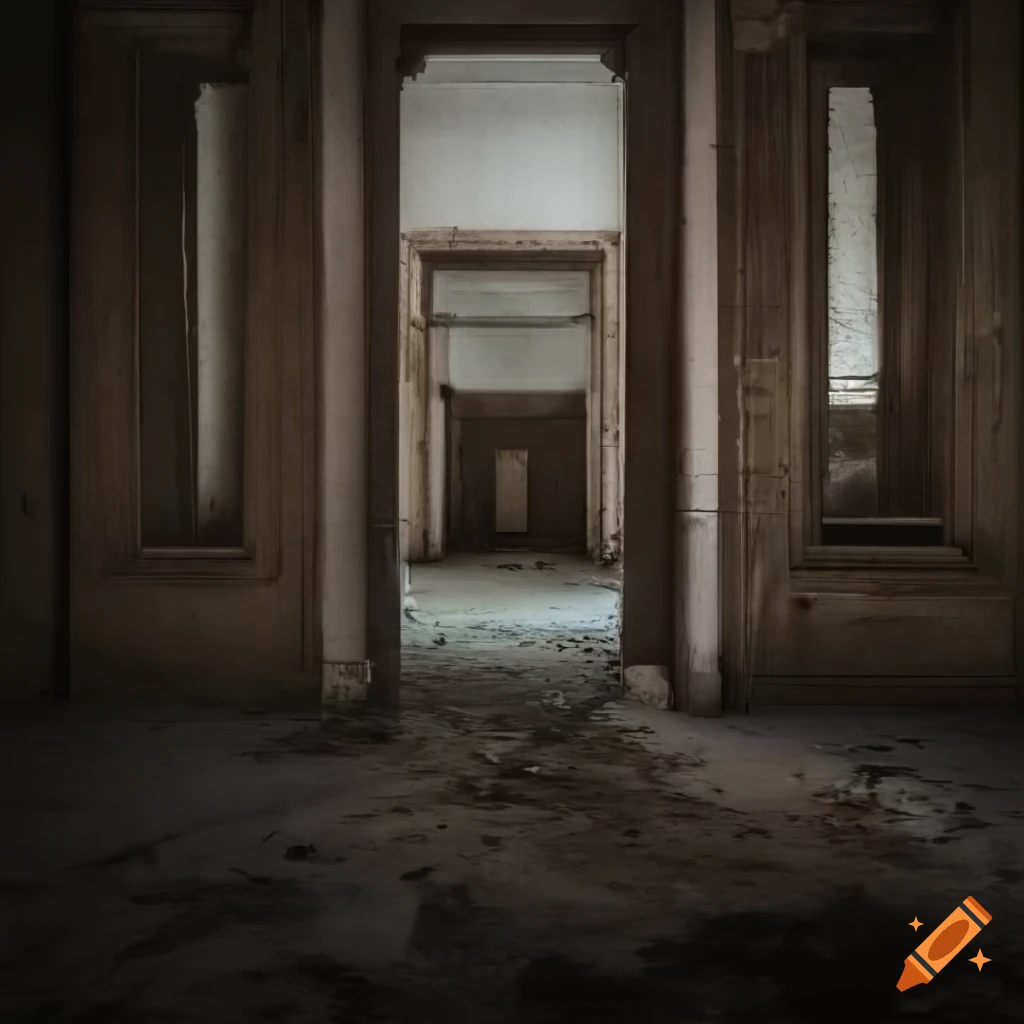 Photo of an empty abandoned room on craiyon