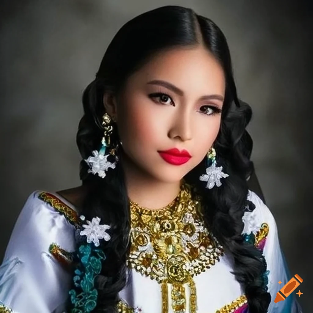 portrait of a stunning traditional Mexican girl