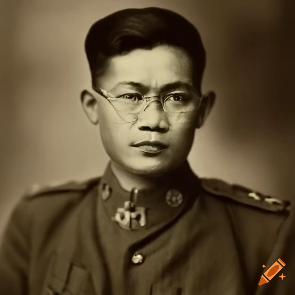 portrait of a Filipino military official during WW2
