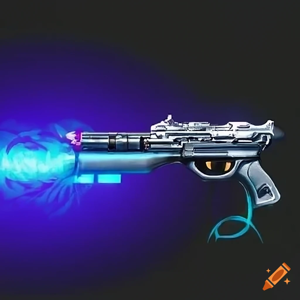 illustration of a magical gun