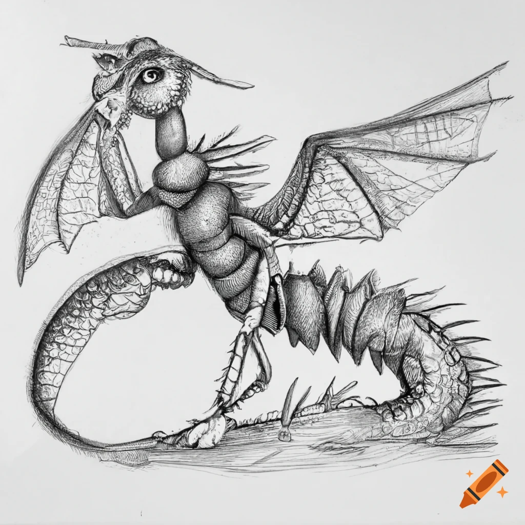 trogdor-the-dragon-in-a-child-s-line-drawing-sketch-on-craiyon
