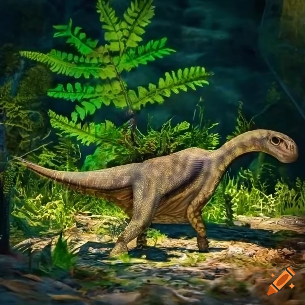 detailed image of a duckbilled hadrosaur dinosaur with collared lizard color pattern