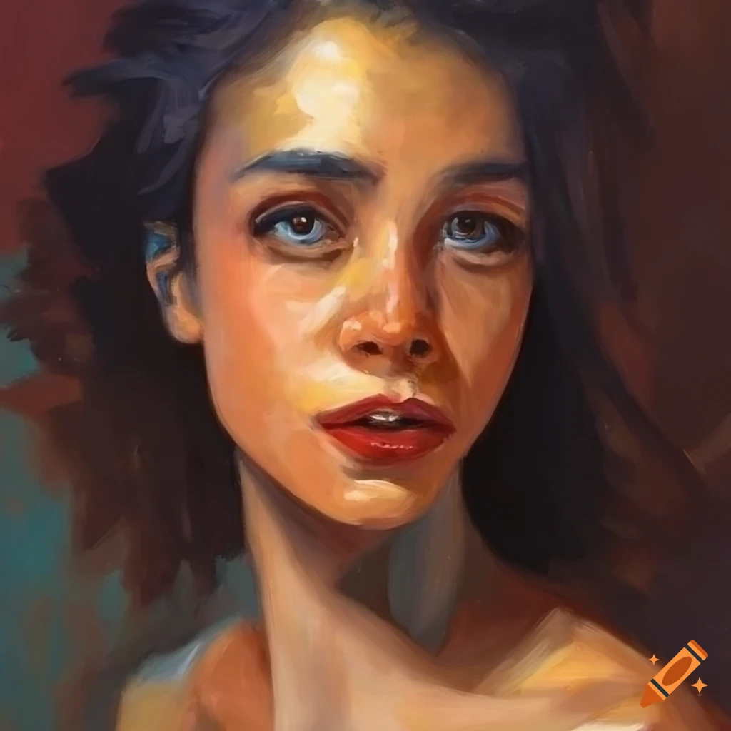 Oil painting portrait on Craiyon