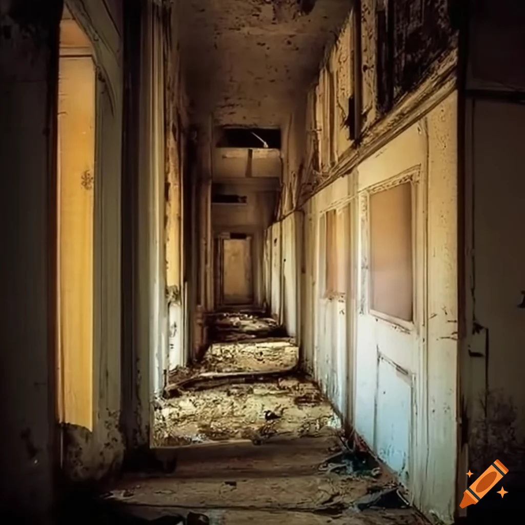 photo of an abandoned sanatorium from the 1970s