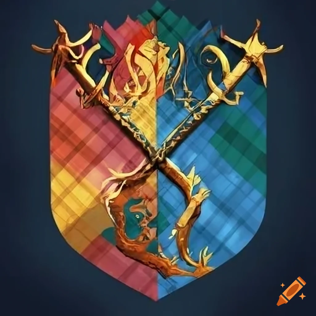 illustration of Game of Thrones characters under a clan flag
