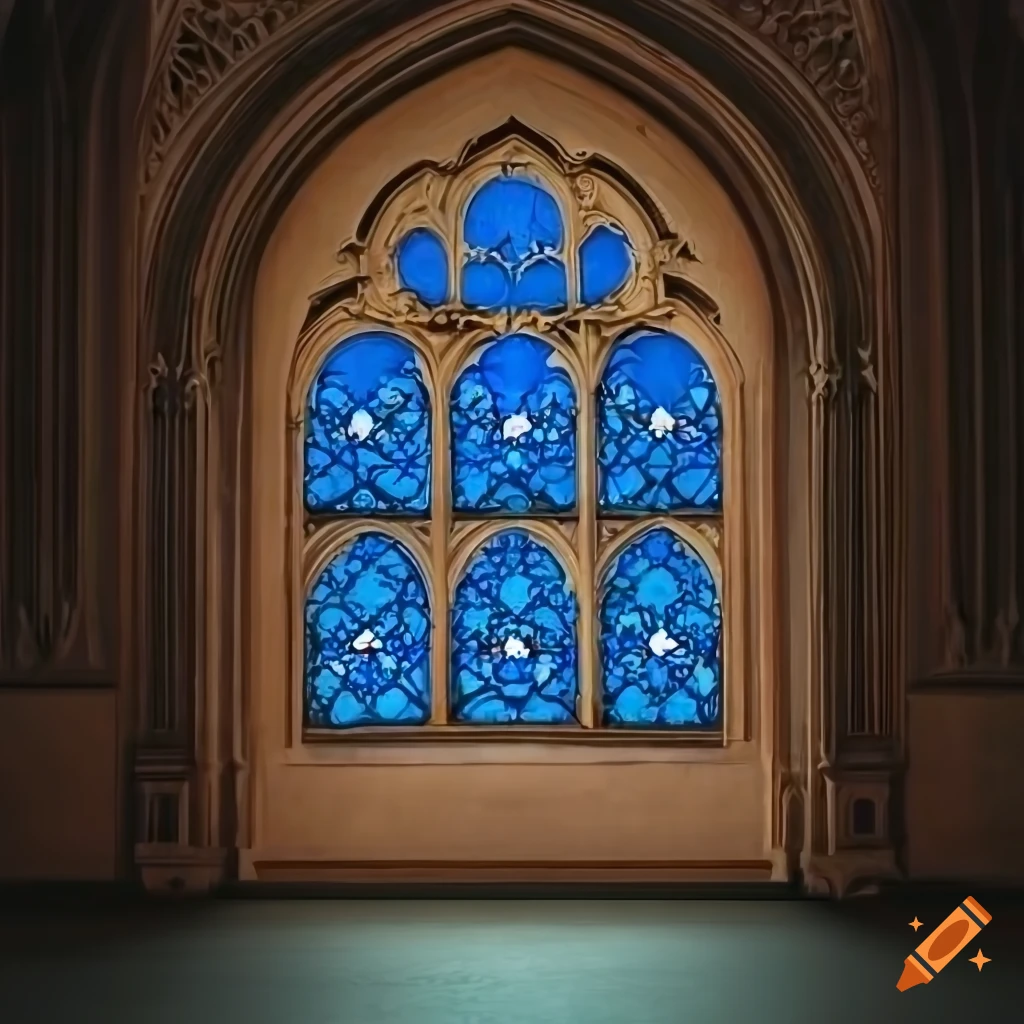 baroque gothic window with Islamic art ornaments