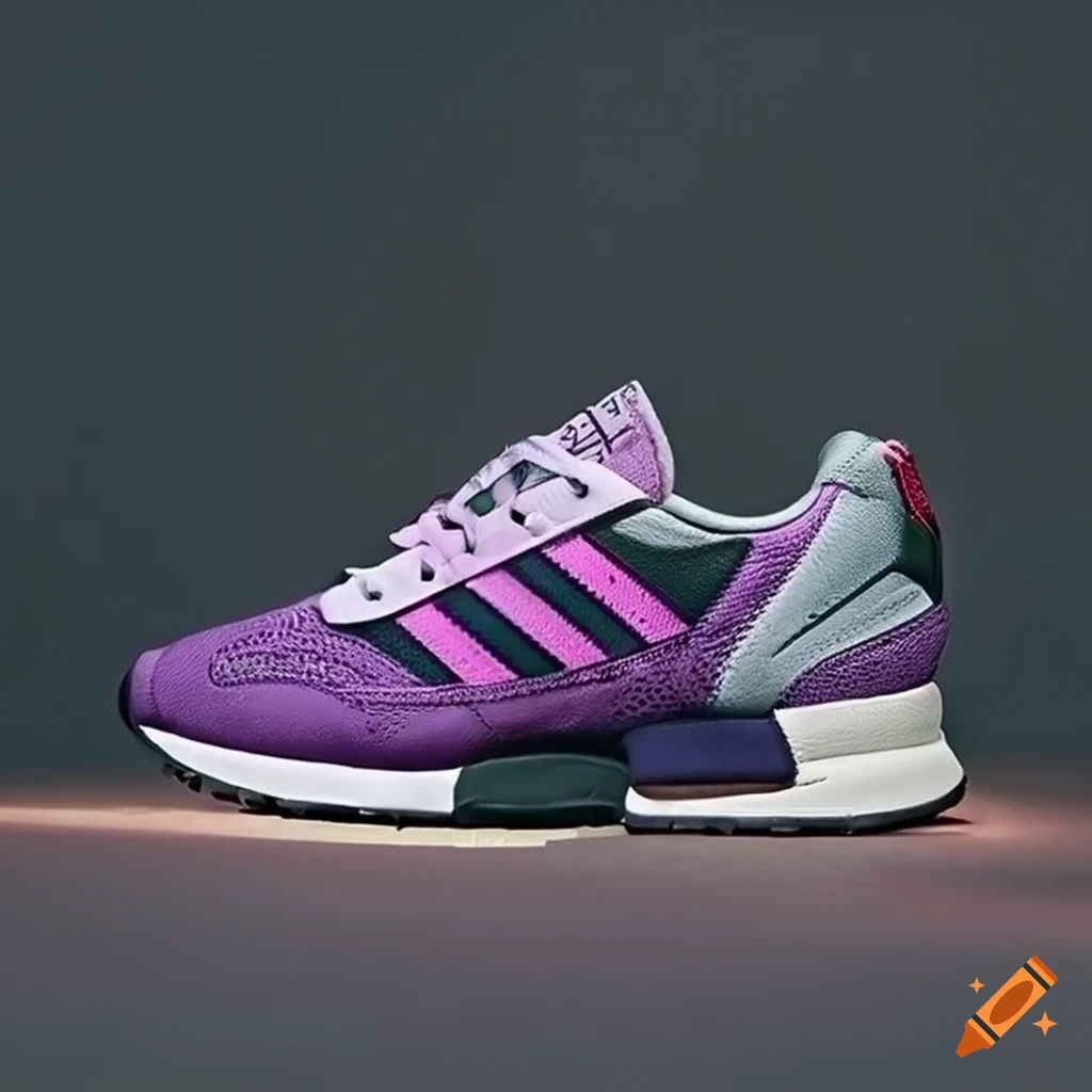 Purple adidas zx 1000 shoes