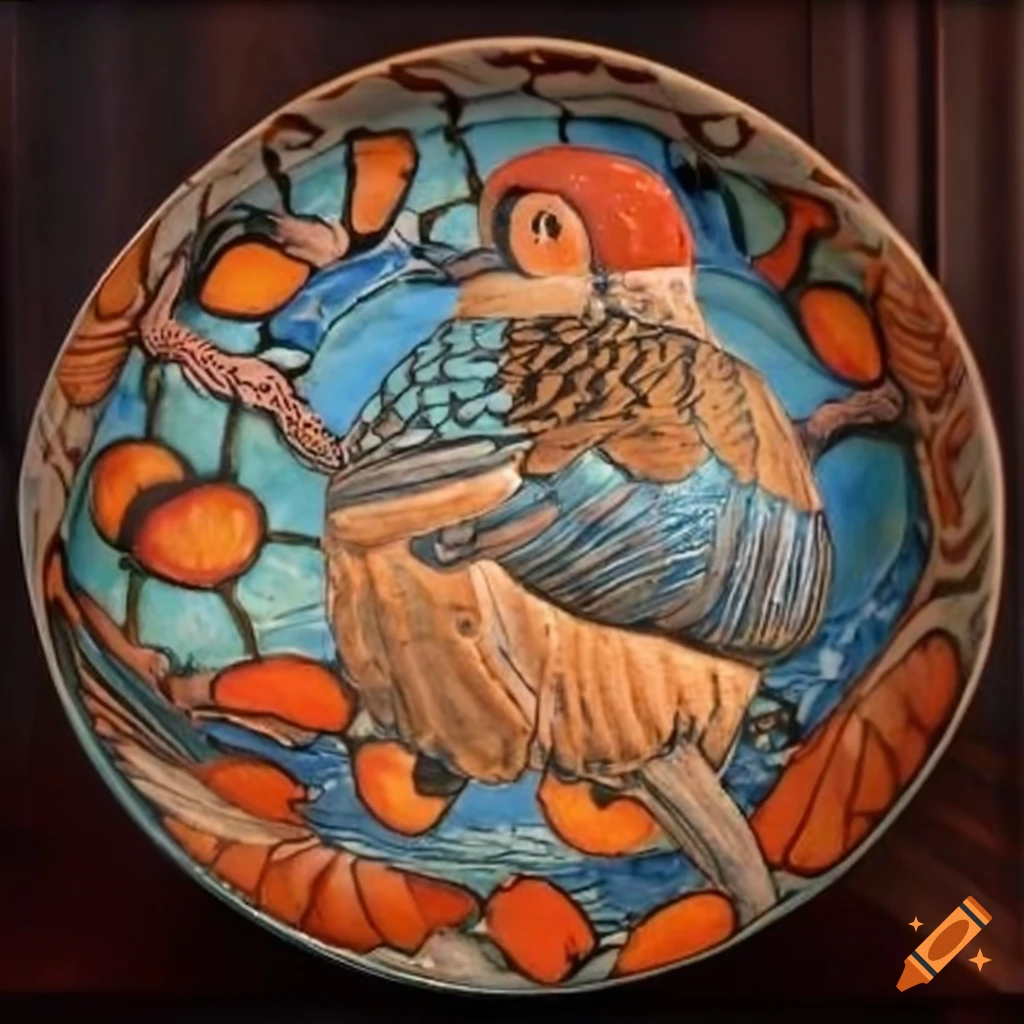 montage of Dennis chinaworks pottery in arts and crafts style