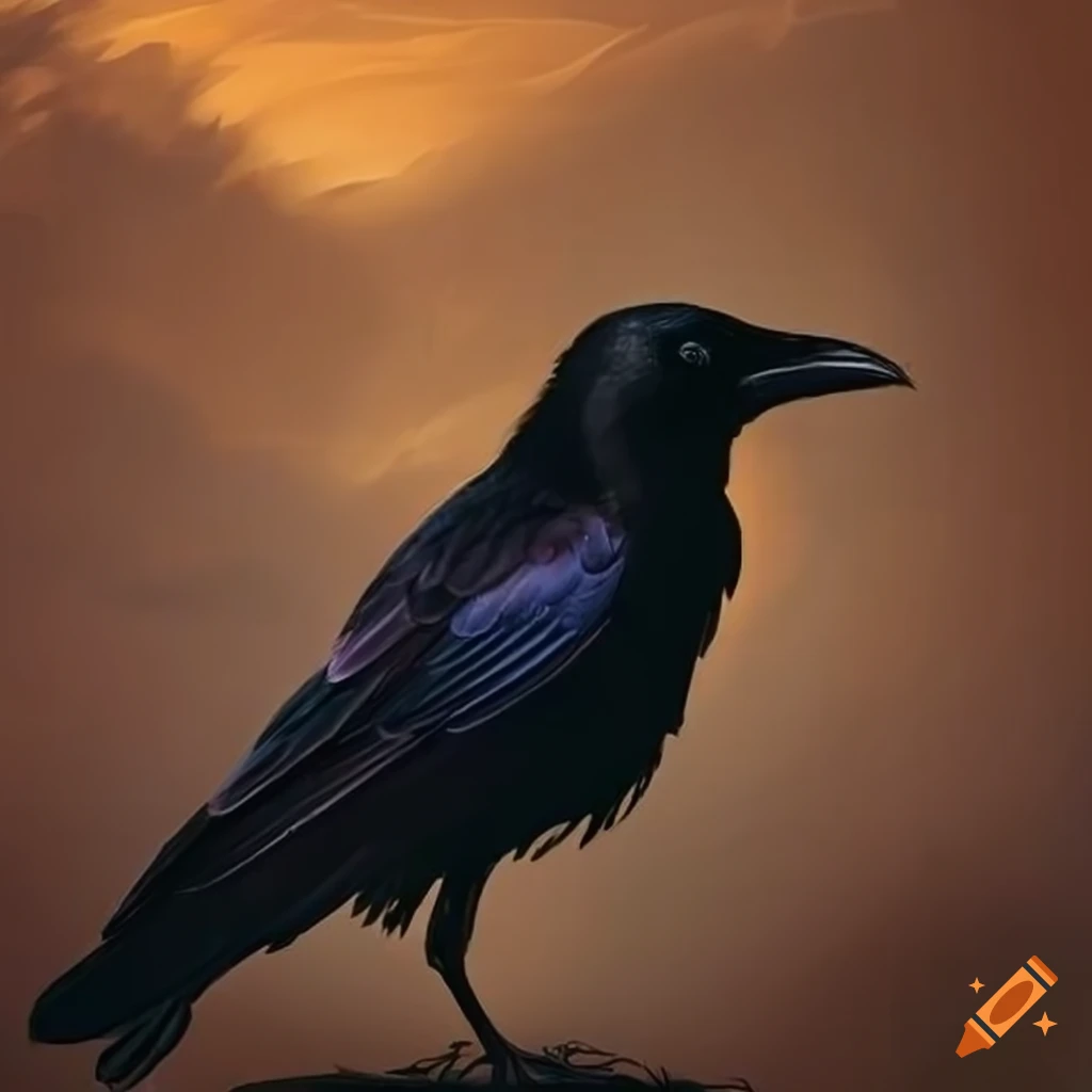 image of a thirsty crow