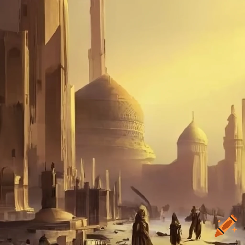 Persia Style Sketch of an ancient persia style metropolis