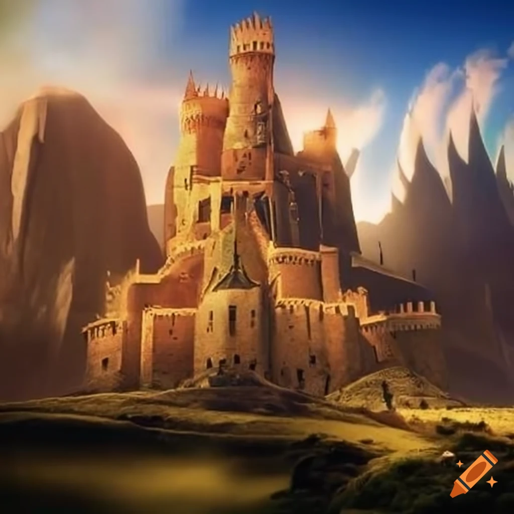 Picture of a castle on a plateau on Craiyon