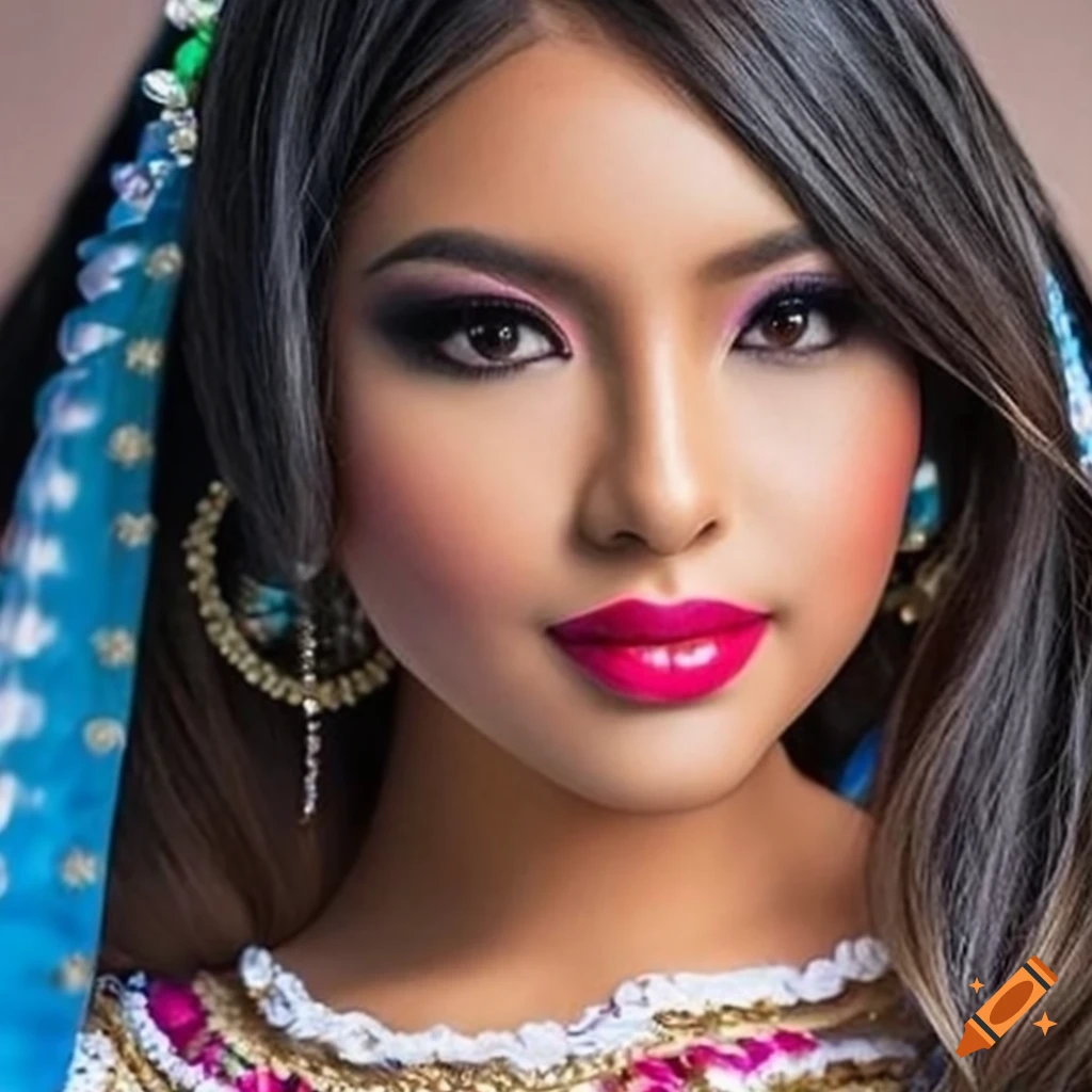 ultra high-resolution image of a traditional Mexican girl