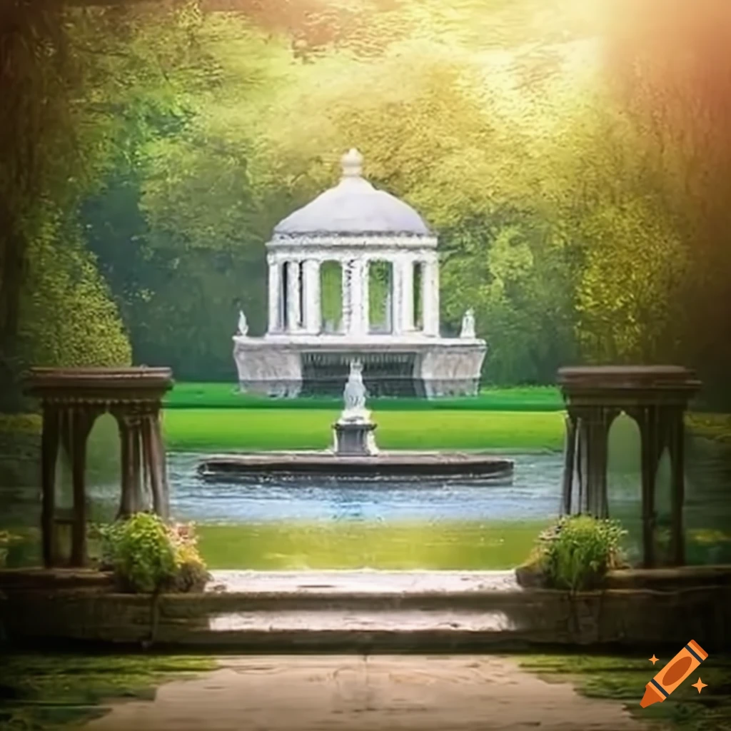 Monet-style movie scene with a beautiful garden view
