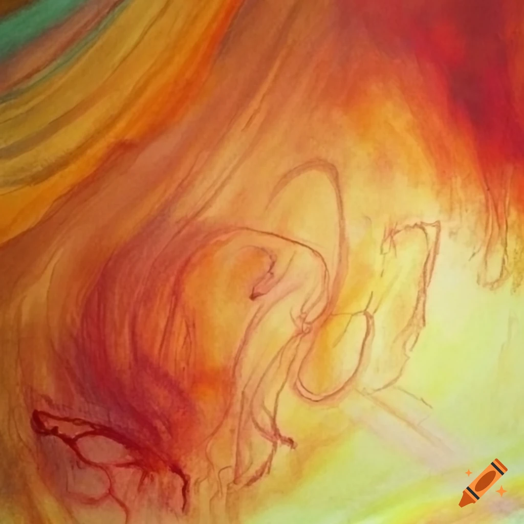 Anthroposophic wallpaper in waldorf school colors on Craiyon