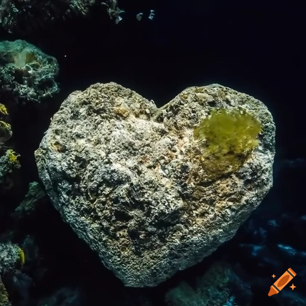 underwater-realistic-photo-of-a-heart-shaped-rock