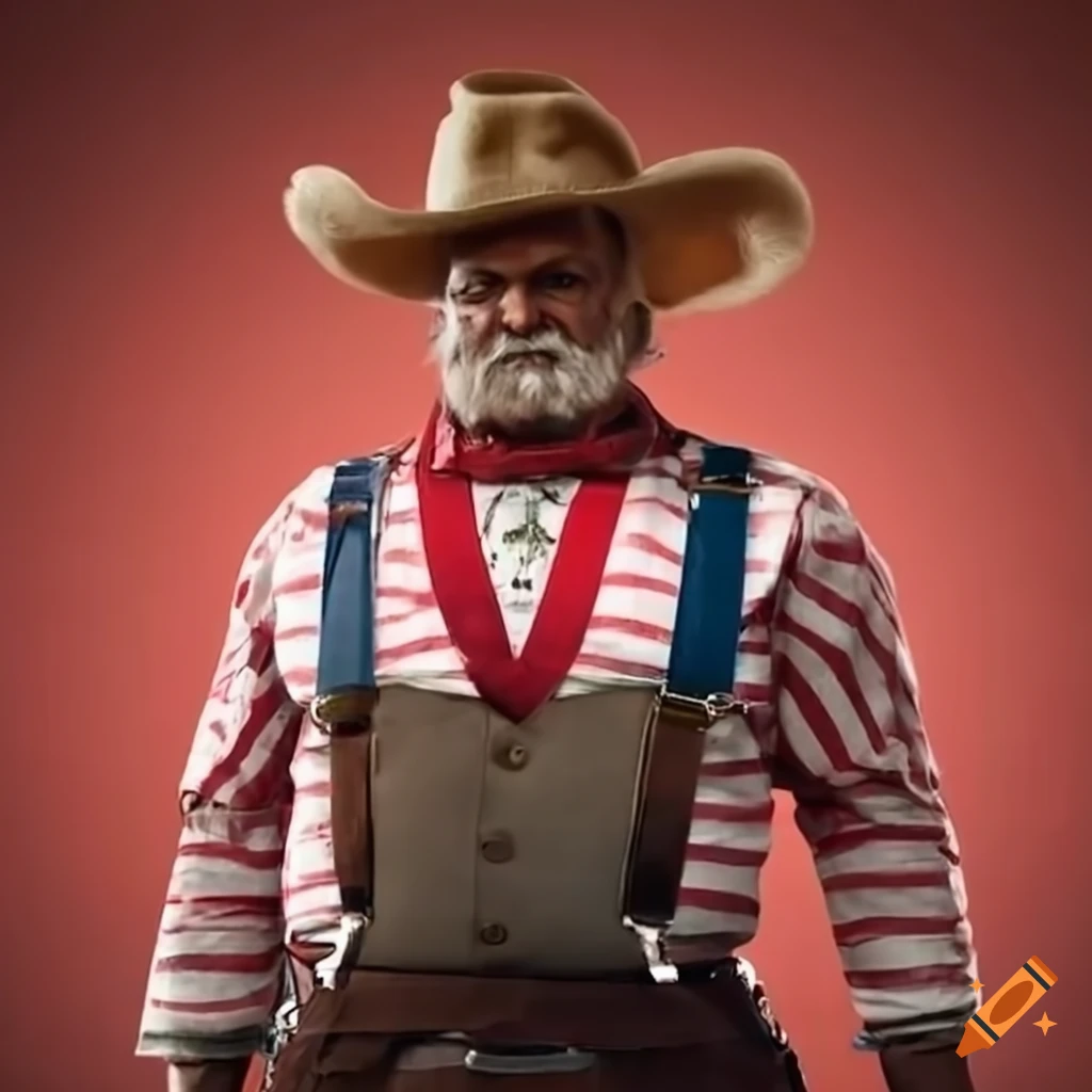 portrait of an old wild west barber