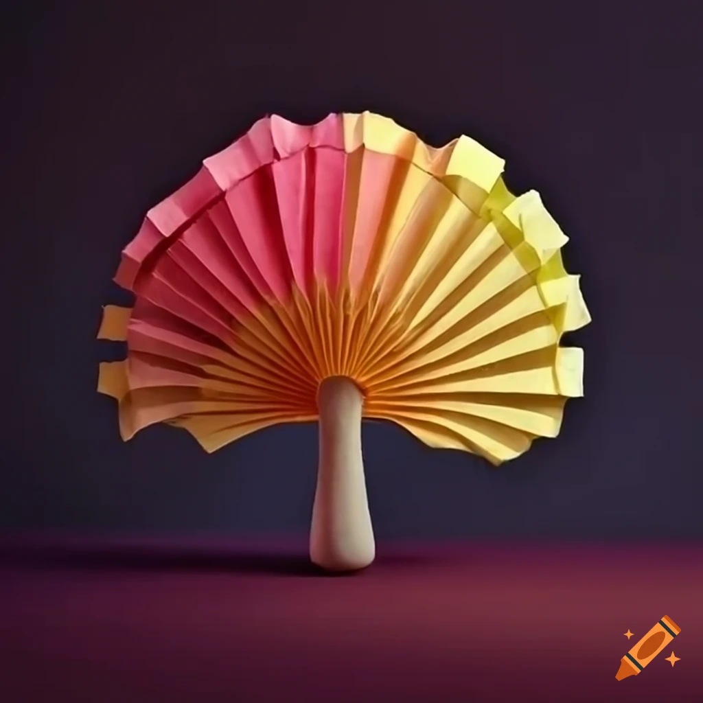 colorful paper fan mushroom growing