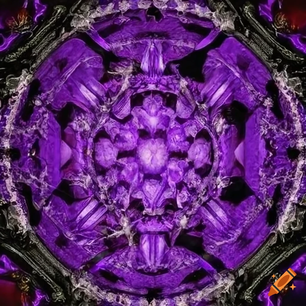 realistic amethyst shield design