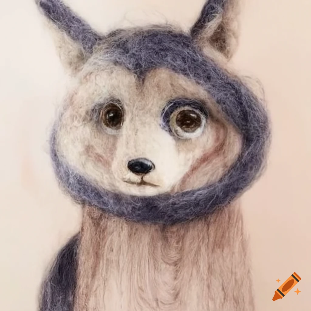 felted wool animals in fashionable outfits