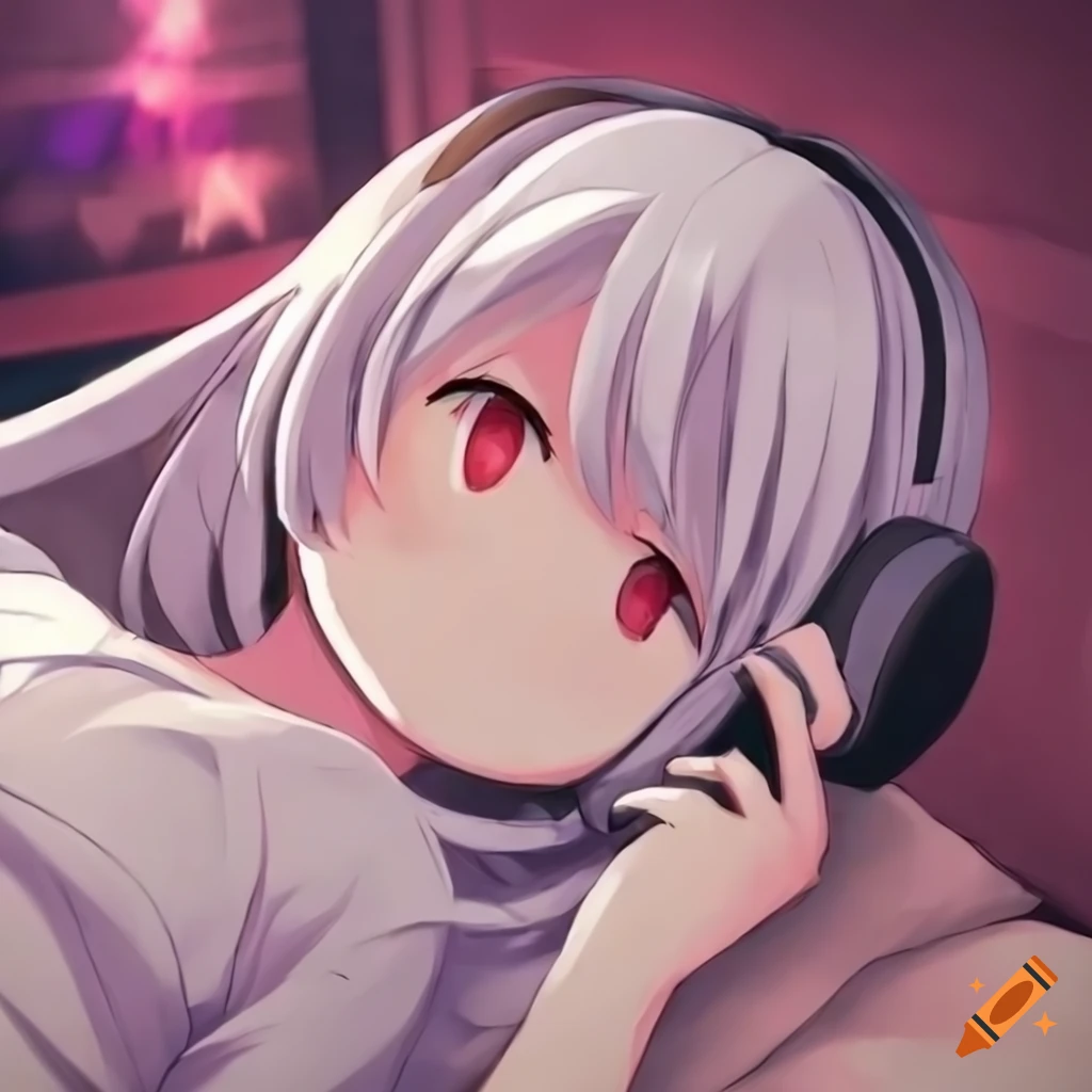 illyasviel-von-einzbern-listening-to-music-on-craiyon