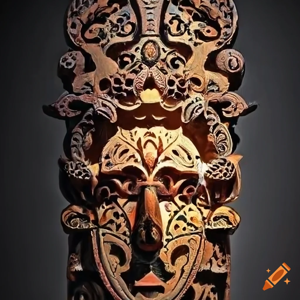 detailed carving artwork of a Mariachi musician