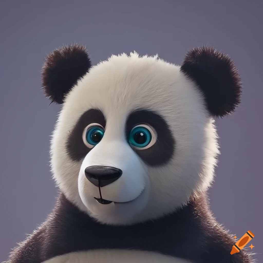 Desenho realista de renderização de octanagem de um guerreiro panda no  estilo do Studio Ghibli · Creative Fabrica