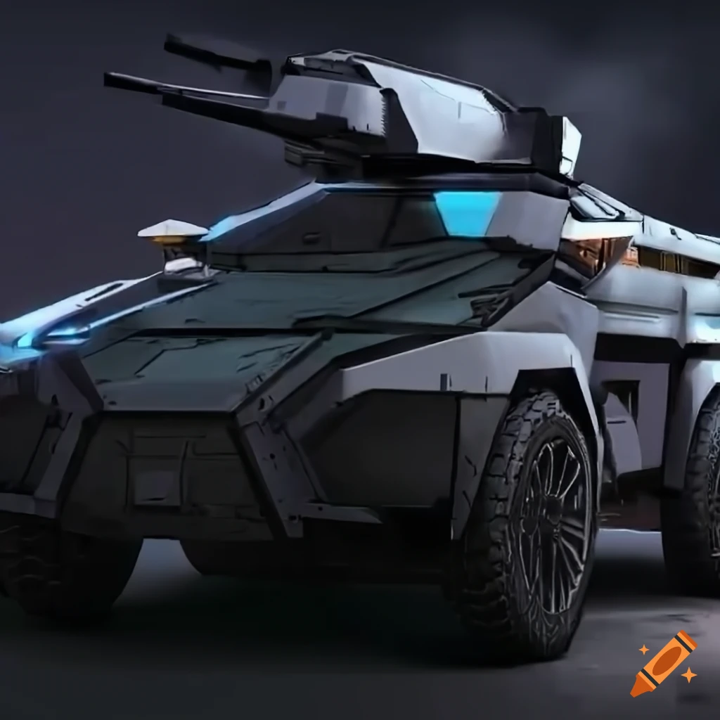 Futuristic Armored Car In High Definition On Craiyon