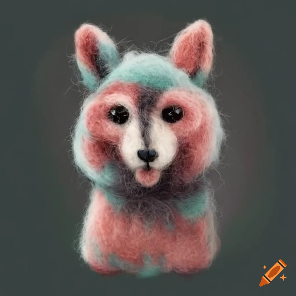Felted wool animals wearing trendy outfits