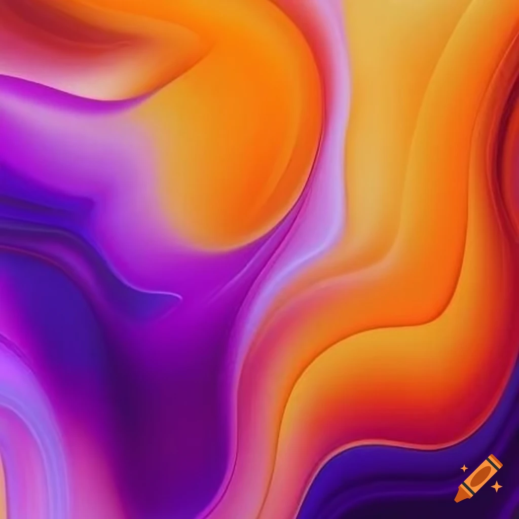 abstract artwork in orange and purple