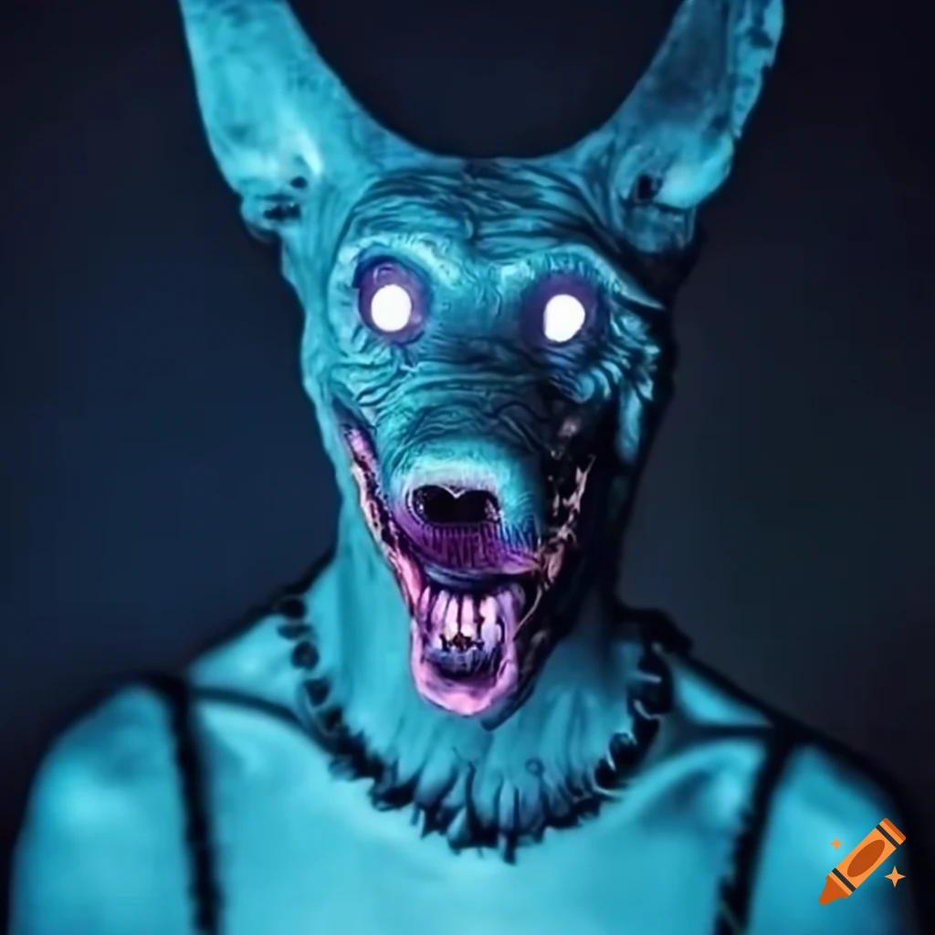 illustration of a giant dogman cryptid