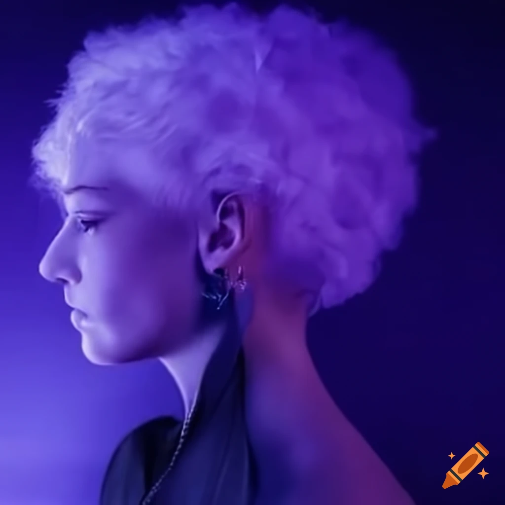 Digital art of a powerful boy with purple eyes on Craiyon