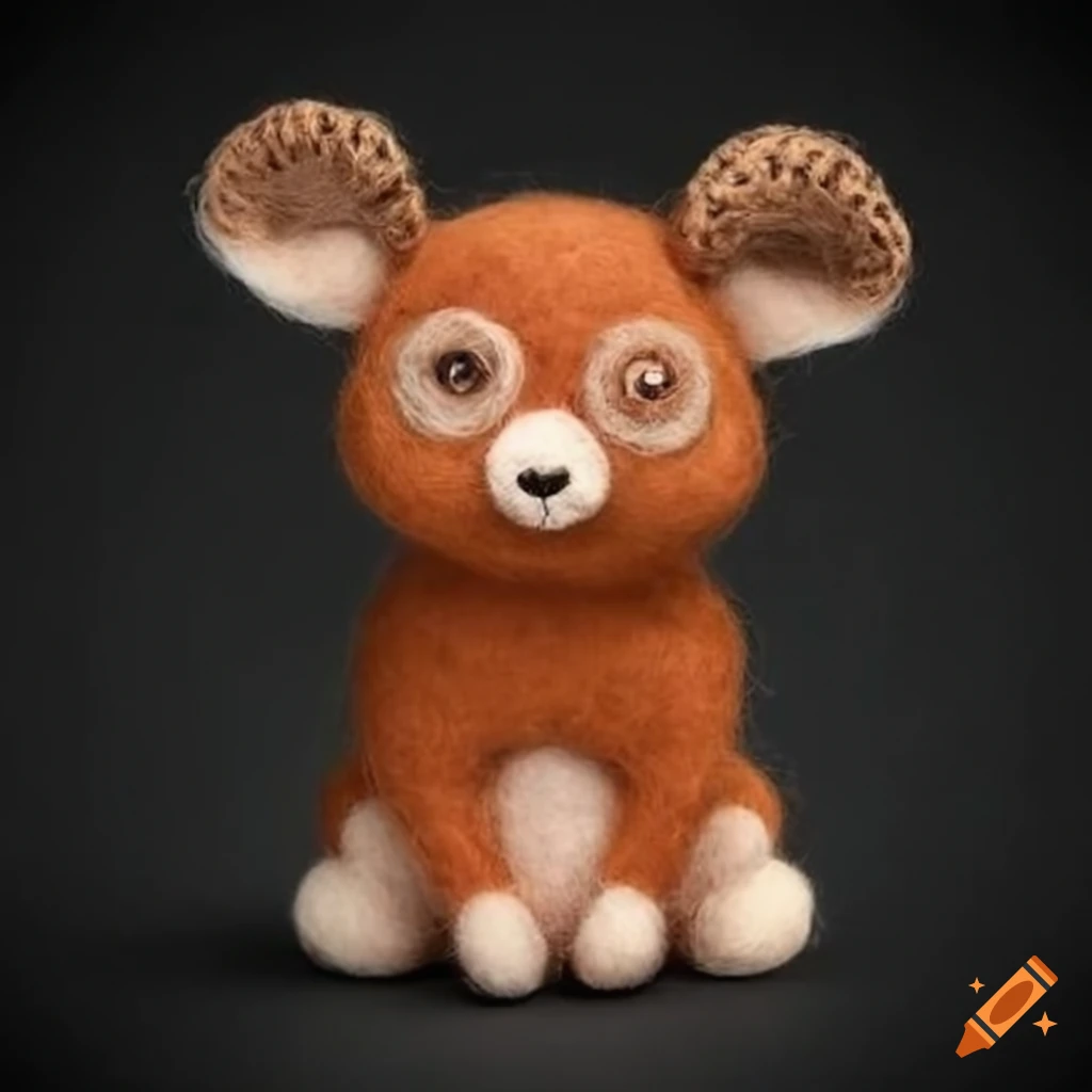 felted wool animals in stylish outfits