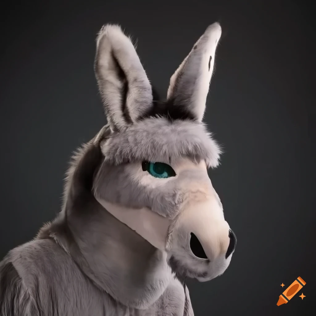 grey donkey fursuit
