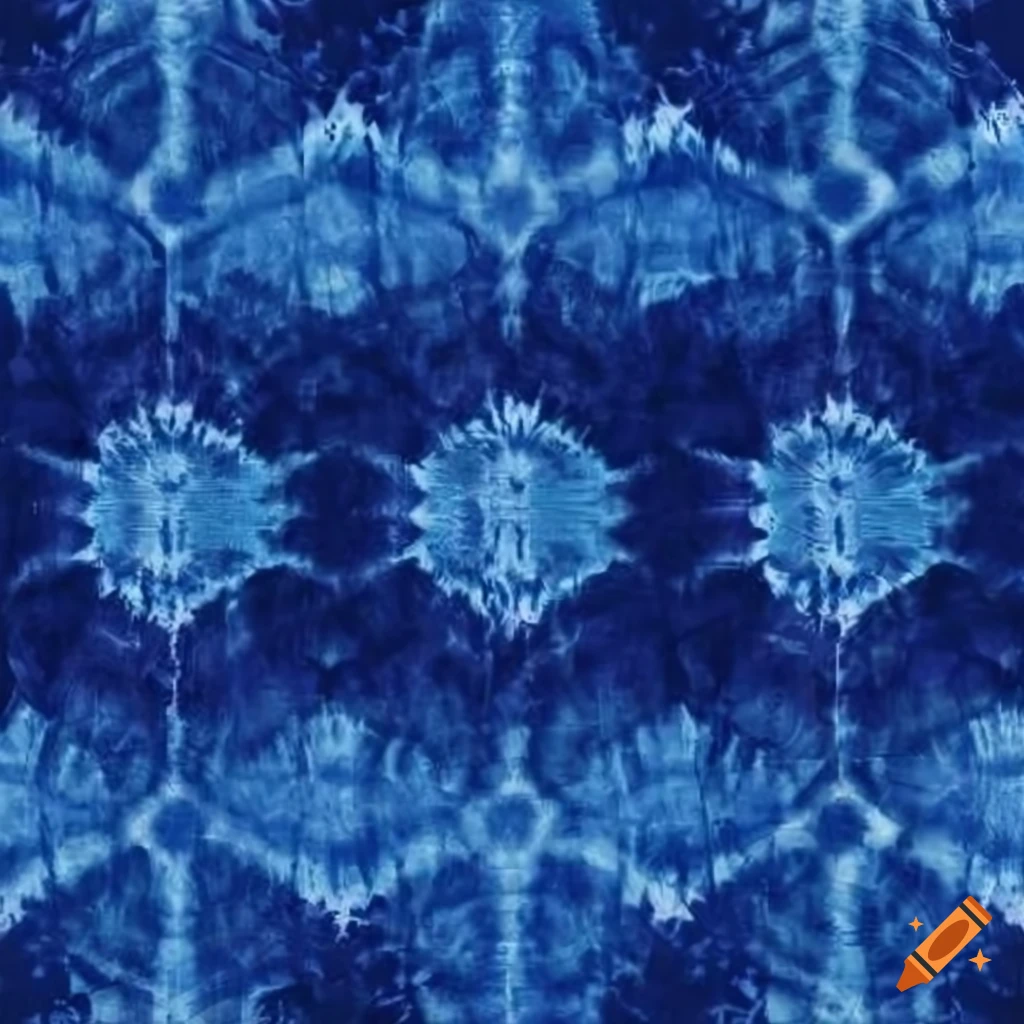 indigo blue shibori seamless pattern