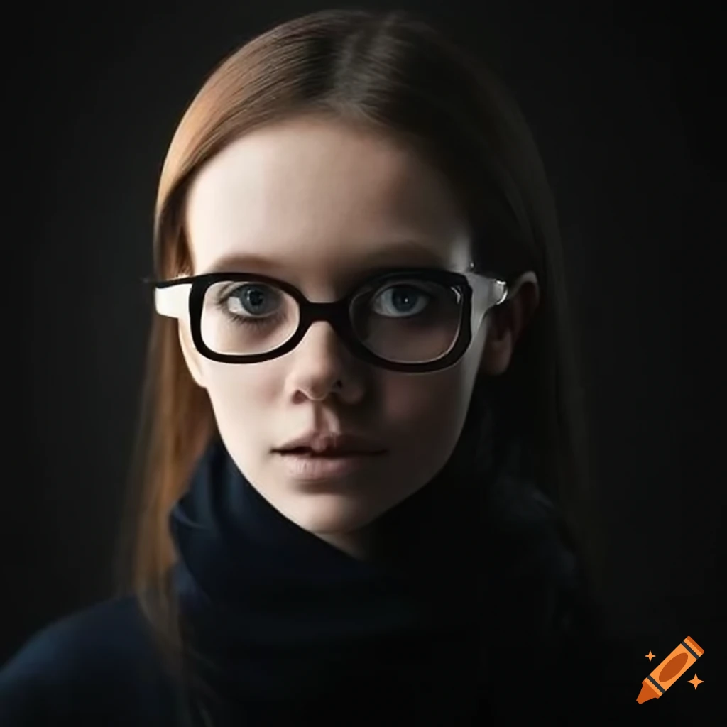 portrait of a young teacher wearing glasses