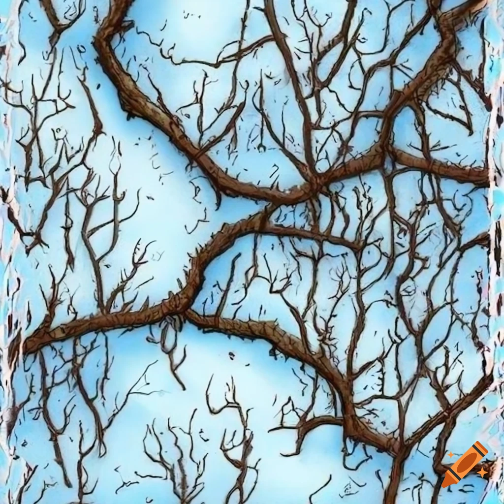 top view of a forest battlemap in winter