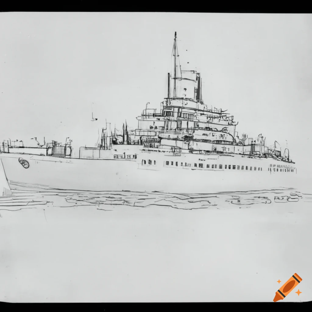 ship performing multibeam sounding