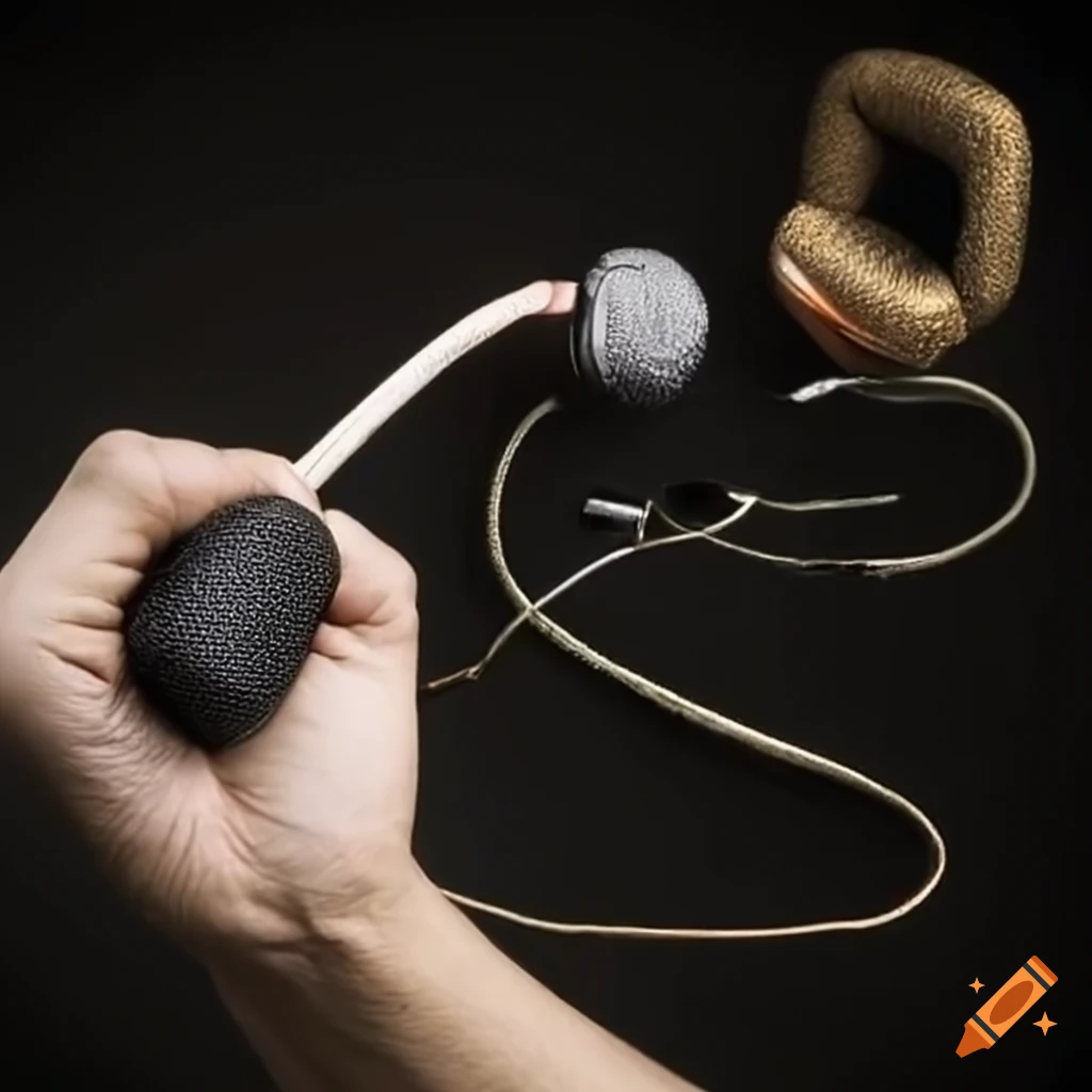 image of fist, microphone and headphones