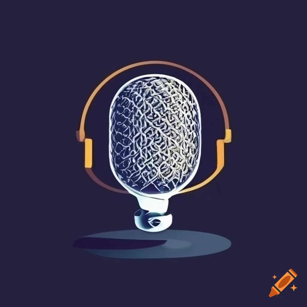 PodcastDani logo design with a microphone icon