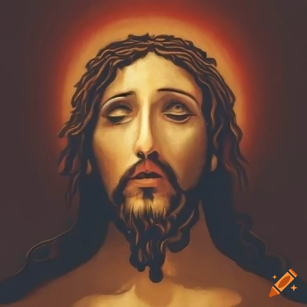 Painting Of Jesus By Albert Edelfelt In The Realist Style From The 19th 