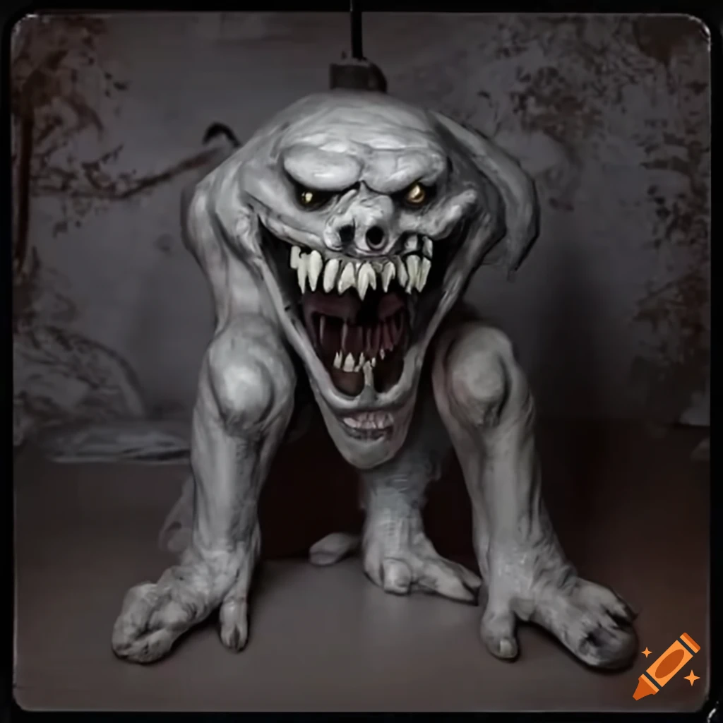 illustration of a giant dogman cryptid